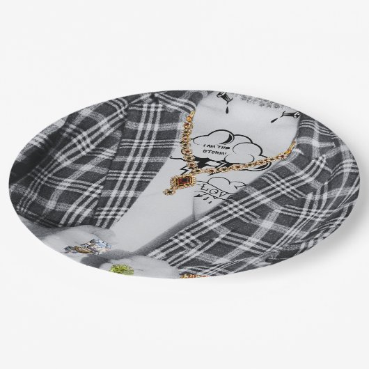 Bad & Boo-Jee Bride Pappteller (Schrägansicht)