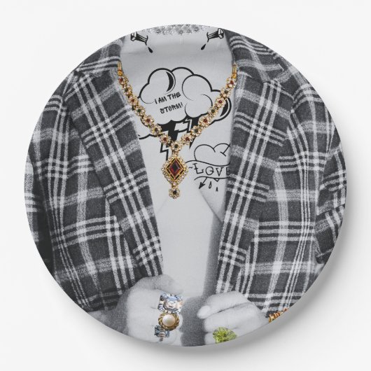 Bad & Boo-Jee Bride Pappteller (Vorderseite)