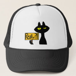 Bad Boogie - Die Katze - "Wirklich?!!"  Trucker Mü Truckerkappe