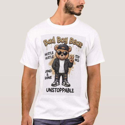Bad Boy Bear Herren T-Shirt (Vorderseite)