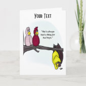 Bad Boys Weiße geklappte Grußkarte Karte (Vorderseite)