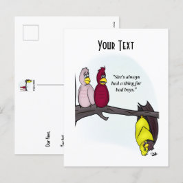 Bad Boys White Postcard Feiertagspostkarte