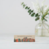 BAD, BRITISCHE SKYLINE MINI VISITENKARTE (Stehend Vorderseite)