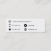 BAD, BRITISCHE SKYLINE MINI VISITENKARTE (Rückseite)