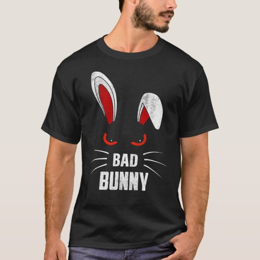 Bad Bunny Beängstigend Rabbit Cooler Tierfreund T-Shirt (Vorderseite)