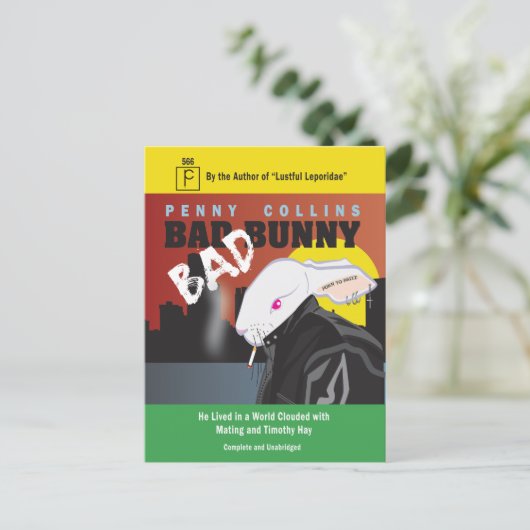 BAD BUNNY POSTKARTE (Stehend Vorderseite)