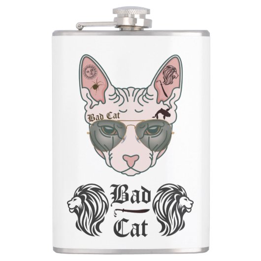 Bad Cat Flachmann (Vorderseite)