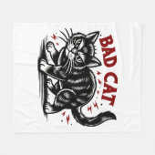 Bad Cat Fleecedecke (Vorderseite (Horizontal))