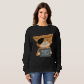 Bad Cat Gangster Mugshot Kitty For Pet Sweatshirt (Vorne ganz)