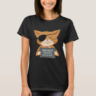 Bad Cat Gangster Mugshot Kitty For Pet T-Shirt