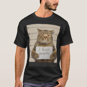 Bad Cat I Hasse Menschen T-Shirt