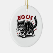 Bad Cat Keramik Ornament (Rechts)