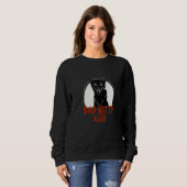 Bad Cat Kitty Custome Halloween Sweatshirt (Vorne ganz)