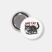 Bad Cat Magnet (Vorderseite/Rückseite)