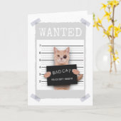 BAD CAT Police Mugshot - GEWOLLT Karte (Gelbe Blume)