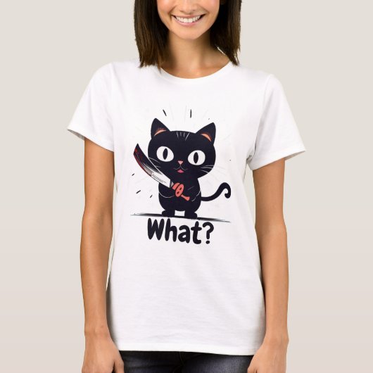 Bad Cat - Was? T-Shirt (Vorderseite)