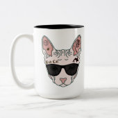 Bad Cat Zweifarbige Tasse (Links)
