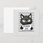 Bad Cattitude - Black Cat Mugshot (Vorne/Hinten)
