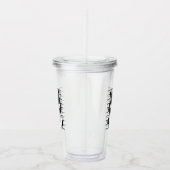 Bad Cattitude - Black Cat Mugshot Acryltrinkbecher (Rechts)