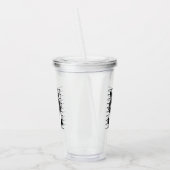 Bad Cattitude - Black Cat Mugshot Acryltrinkbecher (Links)