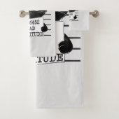 Bad Cattitude - Black Cat Mugshot Badhandtuch Set (Insitu)