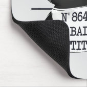 Bad Cattitude - Black Cat Mugshot Mousepad (Ecke)