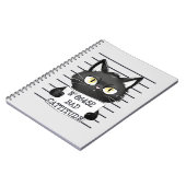 Bad Cattitude - Black Cat Mugshot Notizblock (Linke Seite)