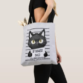 Bad Cattitude - Black Cat Mugshot Tasche (Von Nahem)