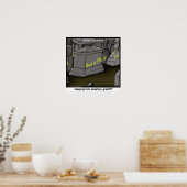 Bad Cemetary Grafitti Funny Poster (Küche)