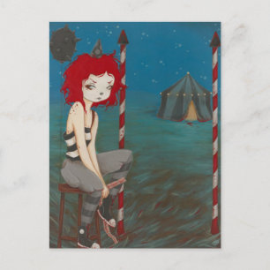 Bad Clown Goth Horror Postkarte