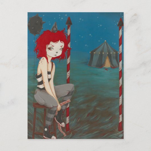 Bad Clown Goth Horror Postkarte (Vorderseite)