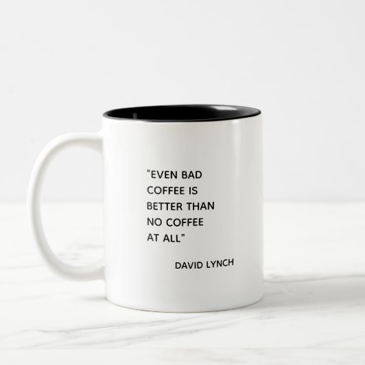 Bad Coffe-Tasse Zweifarbige Tasse (Links)