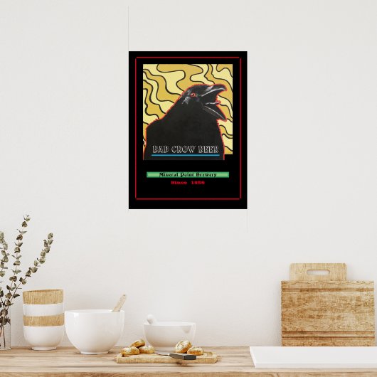 Bad Crow Beer Poster (Küche)