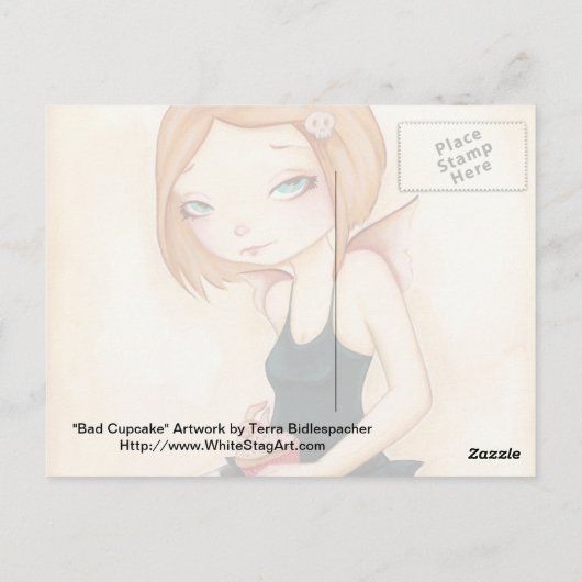 Bad cupcake - Fantasy Cupcake Postkarte (Rückseite)