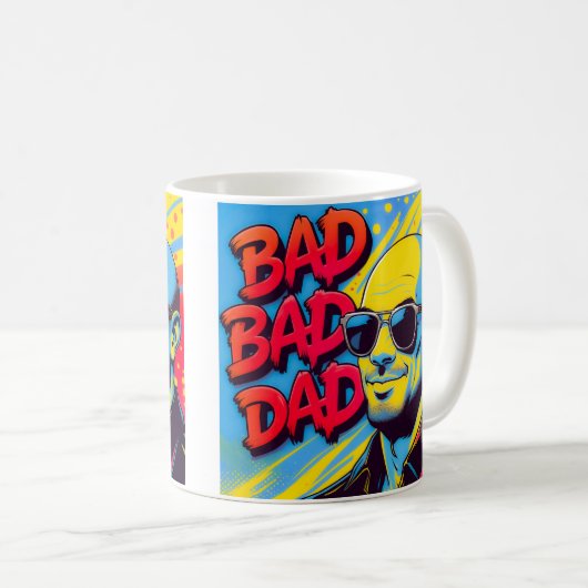 Bad Dad Kaffeetasse (VorderseiteRechts)