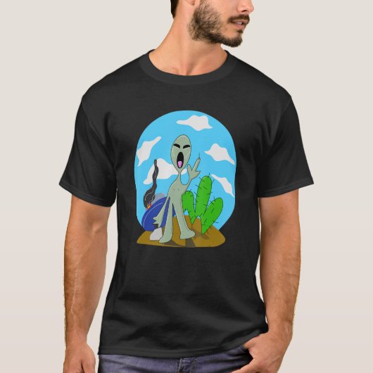 Bad Day Alien You Are Not Alone T-Shirt (Vorderseite)