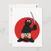 Bad Day Ninja Postcard Postkarte (Vorne/Hinten)