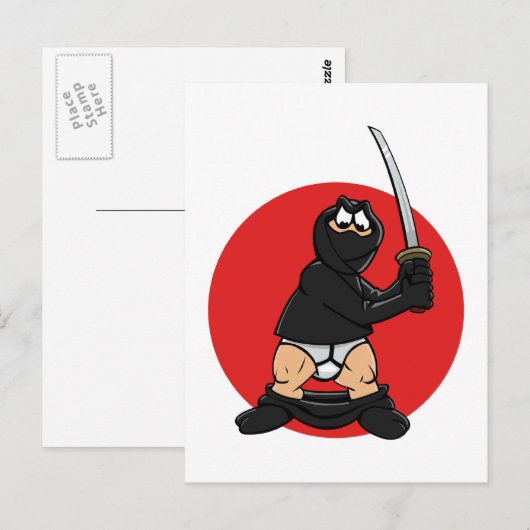Bad Day Ninja Postcard Postkarte (Vorne/Hinten)