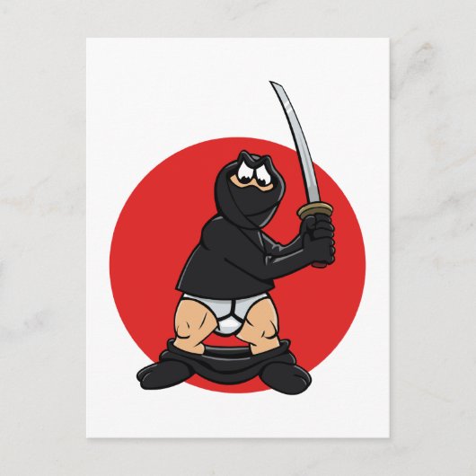 Bad Day Ninja Postcard Postkarte (Vorderseite)