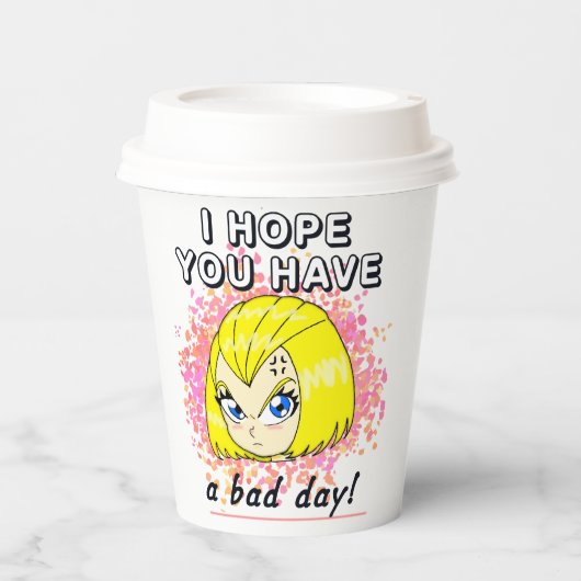 bad day paper cup pappbecher (Vorderseite)