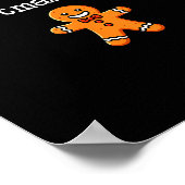 Bad Day To Be A Christmas Cookie Gingerbread Xmas Poster (Ecke)