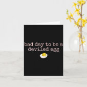 Bad Day To Be A Deviled Egg Fall Thanksgiving Food Karte (Gelbe Blume)
