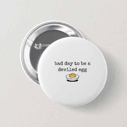 Bad Day To Be A Deviled Egg Funny Thanksgiving Dev Button (Vorne & Hinten)