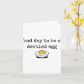 Bad Day To Be A Deviled Egg Funny Thanksgiving Dev Karte (Gelbe Blume)