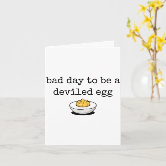 Bad Day To Be A Deviled Egg Funny Thanksgiving Dev Karte (Gelbe Blume)