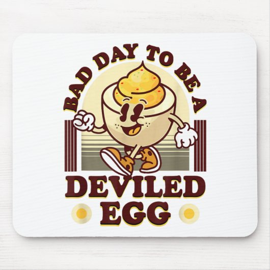 Bad Day To Be A Deviled Egg Funny Thanksgiving Egg Mousepad (Vorne)