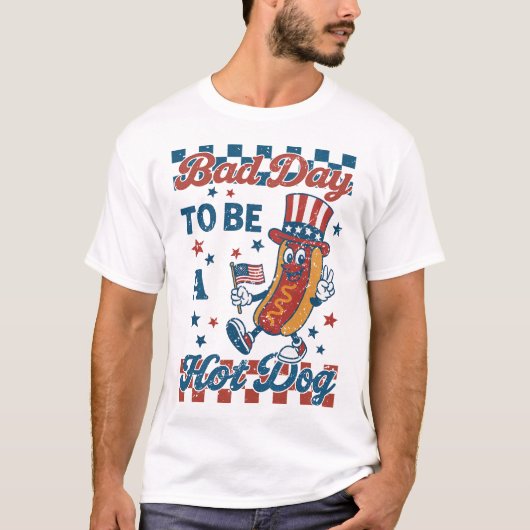 Bad Day To Be A Hot Dog BBQ Grilling Funny Hot Dog T-Shirt (Vorderseite)