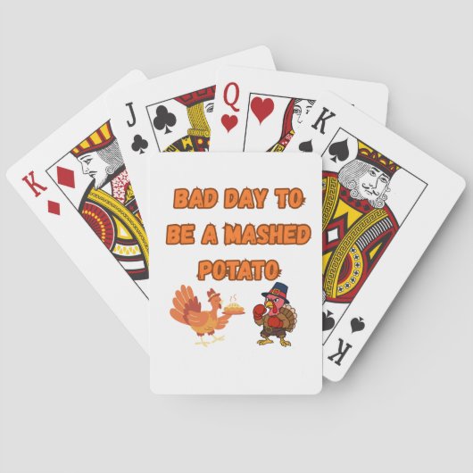 "BAD DAY TO BE A MASHED POTATO" SPIELKARTEN (Rückseite)