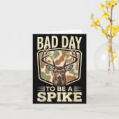 Bad Day To Be A Ske – Rustic Deer Hunting Humor Karte (Gelbe Blume)