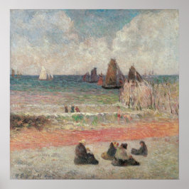 Bad Dieppe von Paul Gauguin, Vintage Kunst Poster